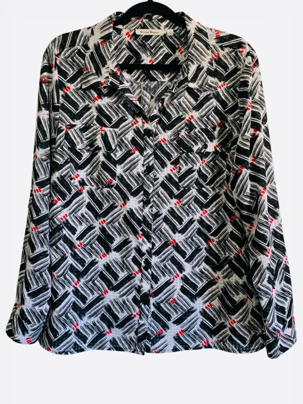 Studio Works Semi-Sheer Buttoned Shirt